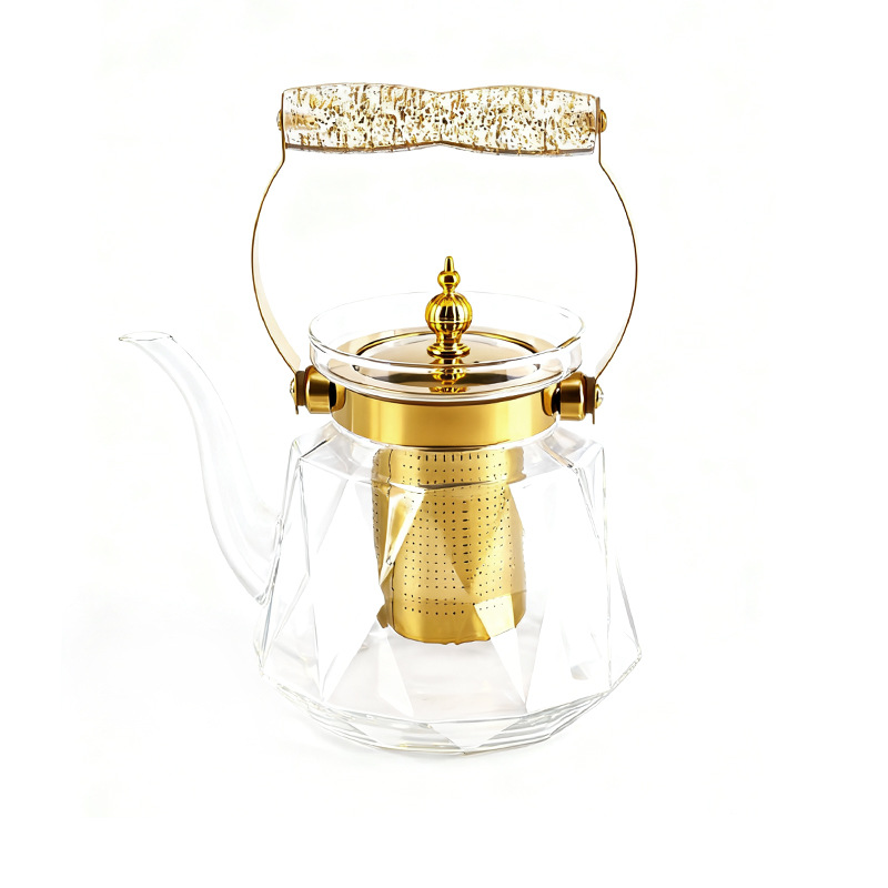 Ấm trà lọc thủy tinh borosilicate cao cấp gia dụng