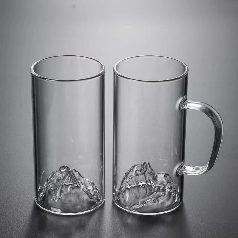 Cốc núi thủy tinh borosilicate cao phong cách Nhật Bản